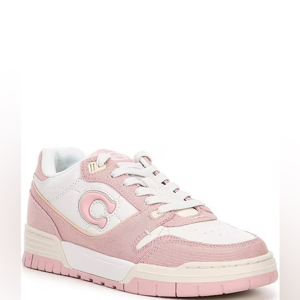 Coach Blush and White Lace-Up Sneakers